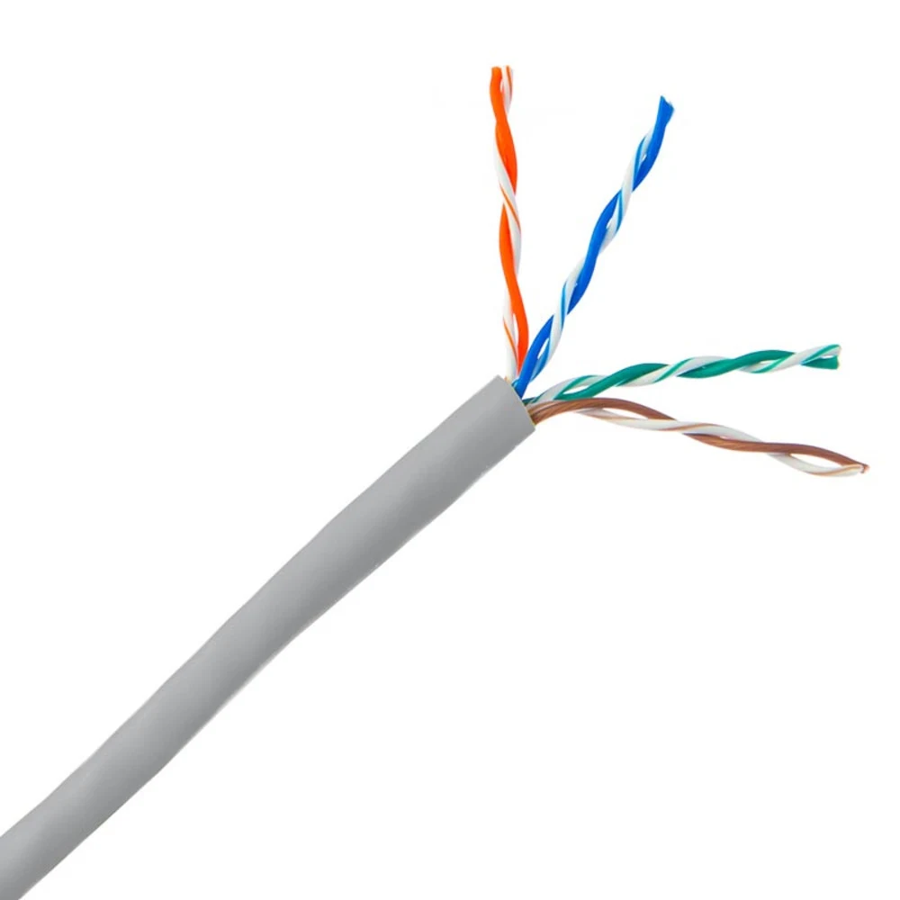 Кабель информационный Lanmaster TWT-5EUTP кат.5E UTP 4 пары 24AWG PVC внутренний 305м серый