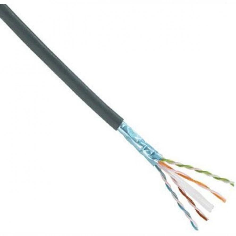 Кабель информационный Panduit PFO6X04BL-CEG кат.6А F/UTP общий экран 4X2X23AWG OSP внешний 305м черный