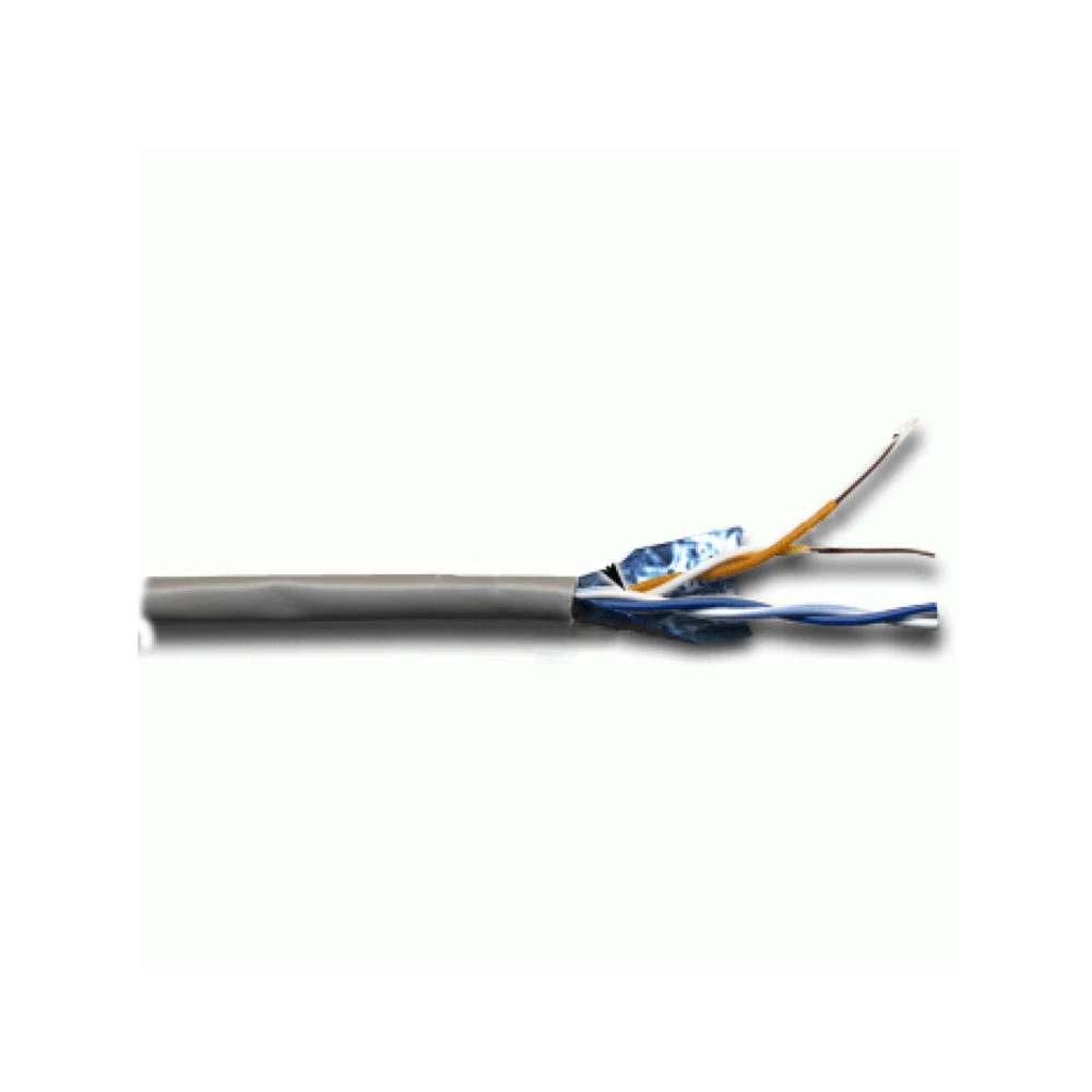 Кабель информационный Lanmaster TWT-5EFTP2-GY кат.5е F/UTP общий экран 2X2 PVC внутренний 305м серый