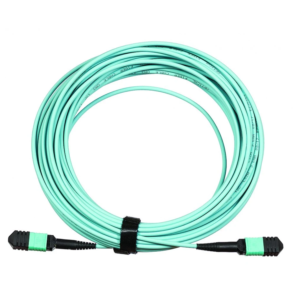 Сборка кабельная MPO-MPO, 12 волокон OM4, тип B (Key Up-Key Up), низкие потери, LSZH, 3 м, розовая