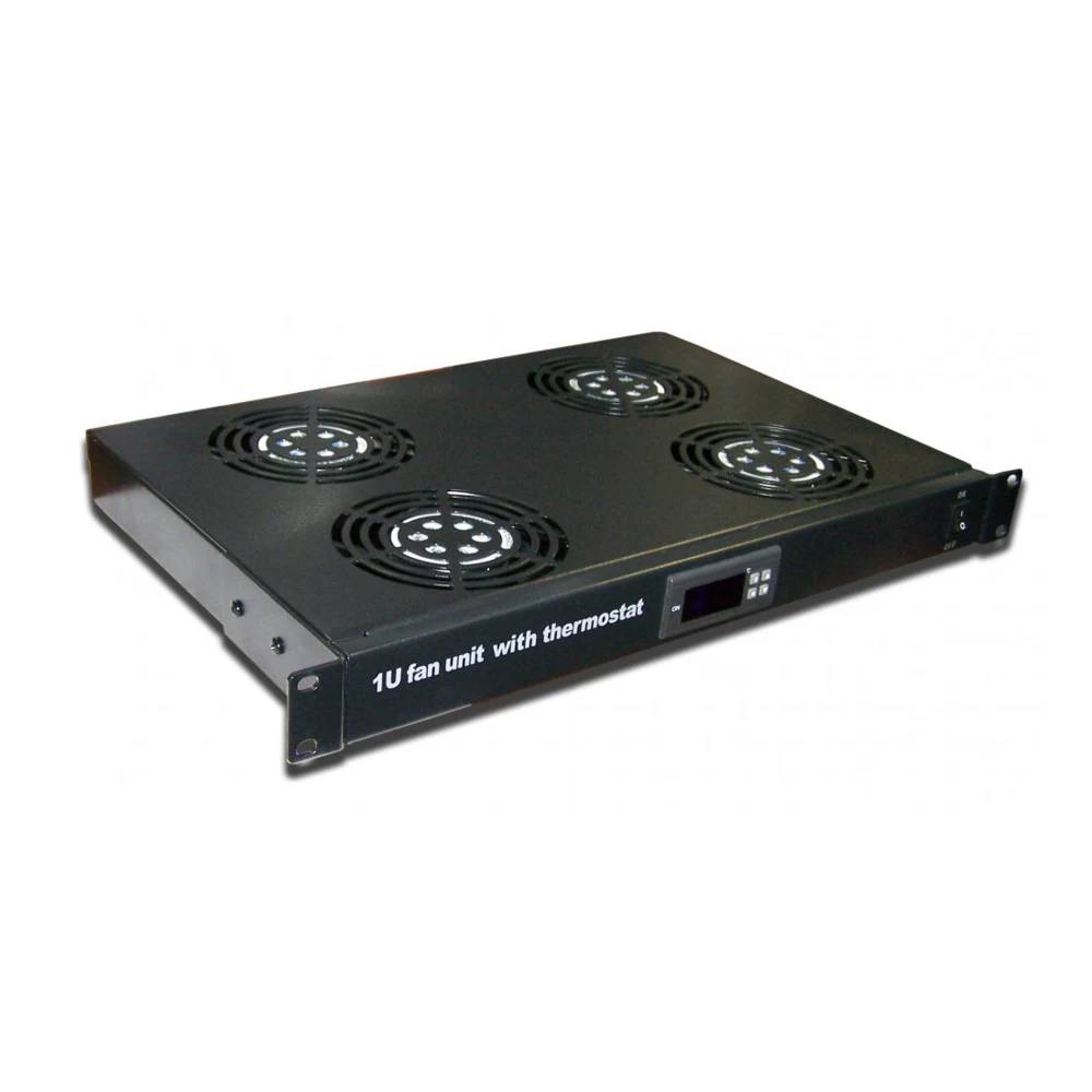 Блок вентиляторов Lanmaster (TWT-CBB-FANB4-RACK-T) 4 вент. с контроллером черный (упак.:1шт)