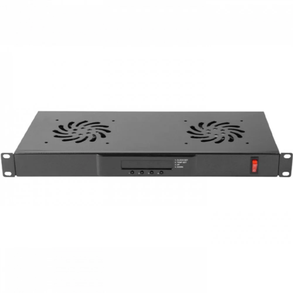 [W1UFAN2CP] Модуль вентиляторный Wize Pro [W1UFAN2CP] 19", 1U с термостатом и 2-мя вентиляторами