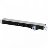 ЦМО Блок розеток Rem-32 с авт., 3 Sсhuko, 5 IEC 60320 C13, 32 А, алюм., 19", колодка