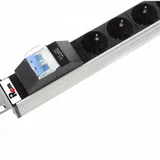 ЦМО Блок розеток Rem-32 с авт., 3 Sсhuko, 5 IEC 60320 C13, 32 А, алюм., 19", колодка