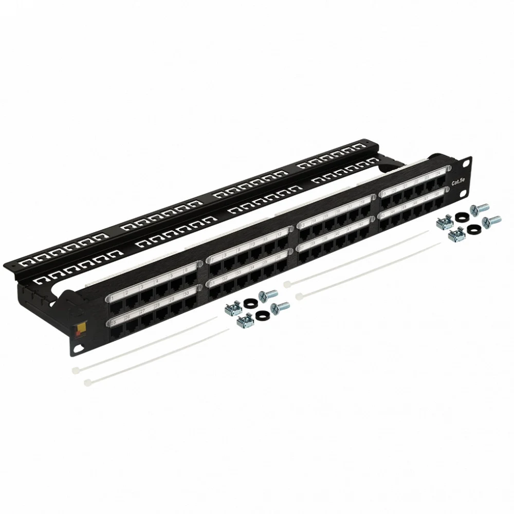 Патч-панель Lanmaster LAN-PPC48U5E 19" 2U 48xRJ45 кат.5E UTP