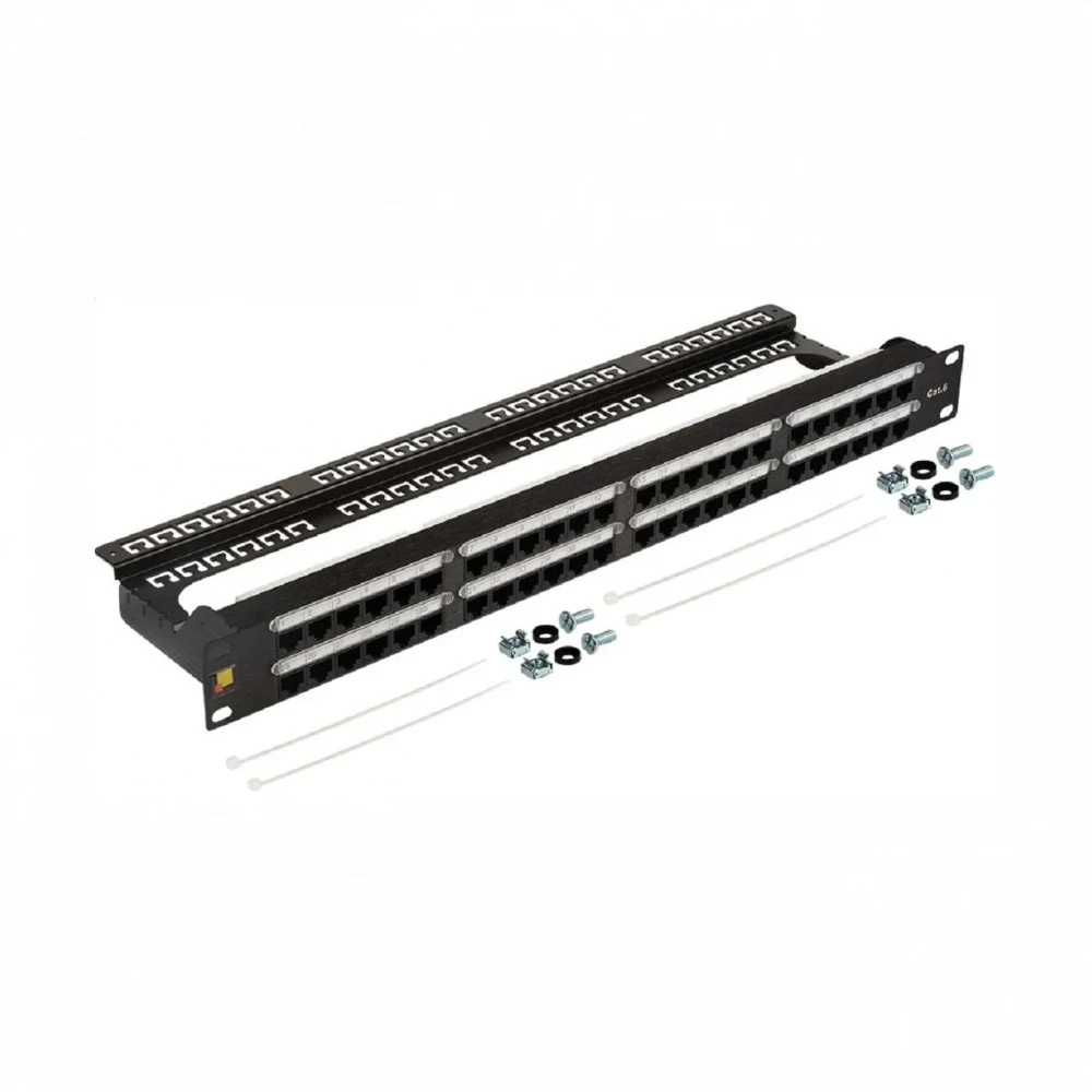 Патч-панель Lanmaster LAN-PPC48U6 19" 1U 48xRJ45 кат.6 UTP