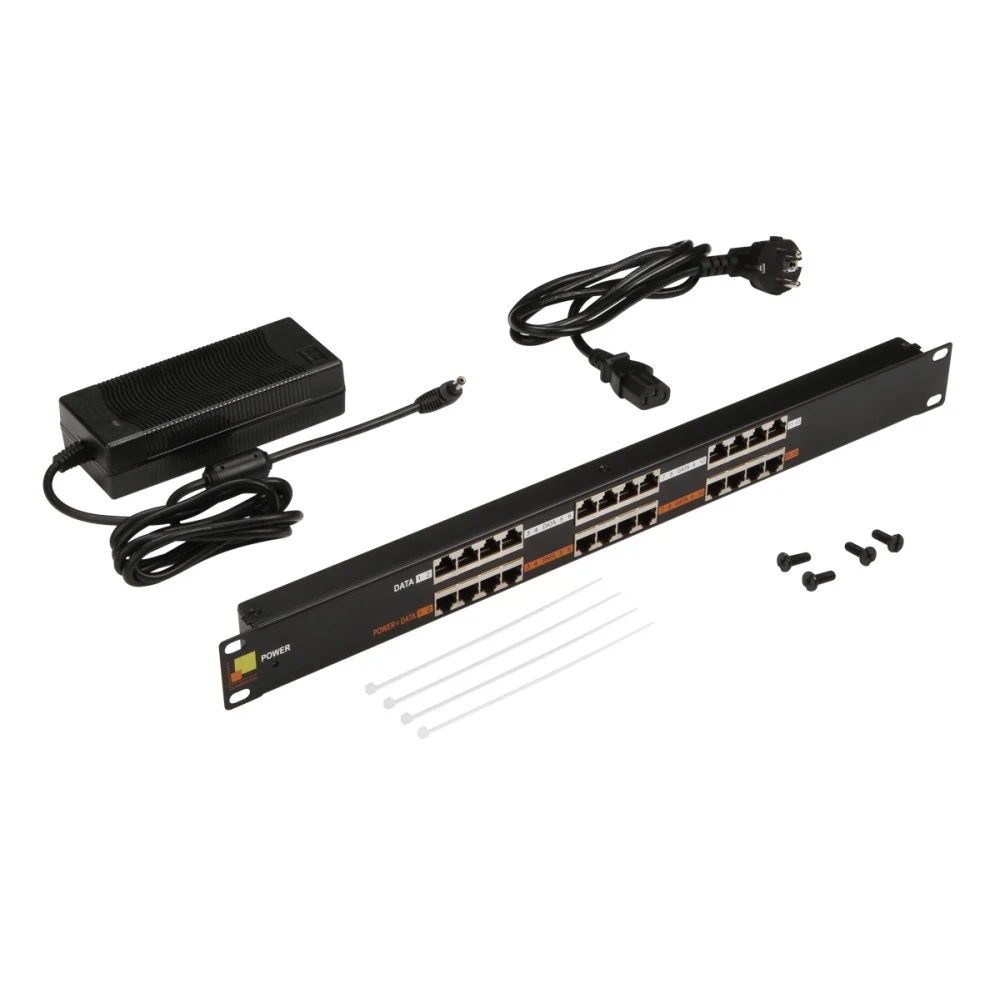 Патч-панель Lanmaster LAN-PP12-POE/A1 19" 1U 12xRJ45 кат.5E UTP