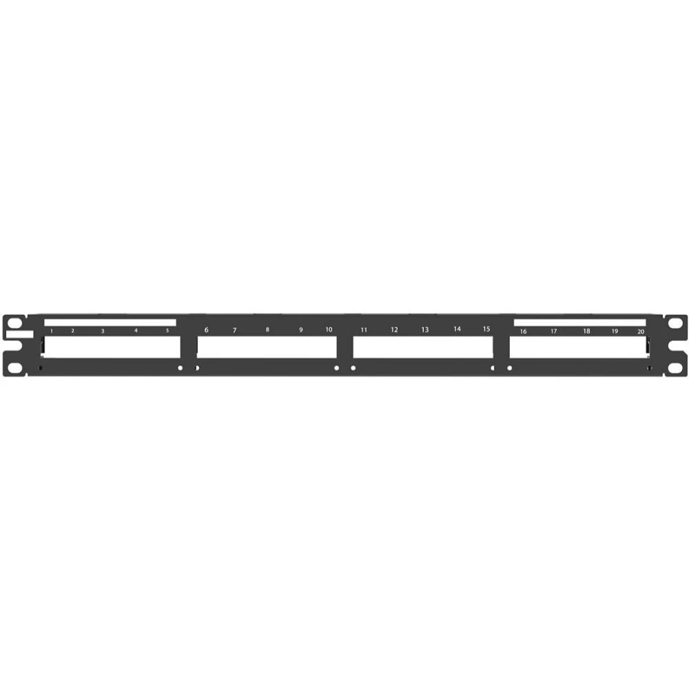 Патч-панель Panduit (QSP24BL) 19" для 4 кассет QuickNet 1U металл