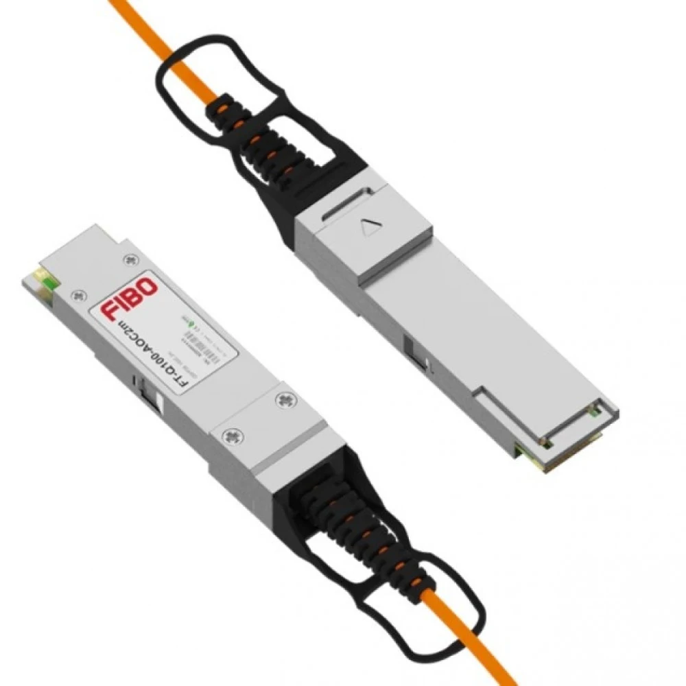 Кабель/ FIBO FT-Q100-AOC2m QSFP28 AOC модуль 100G, оптический кабель, 2 метра