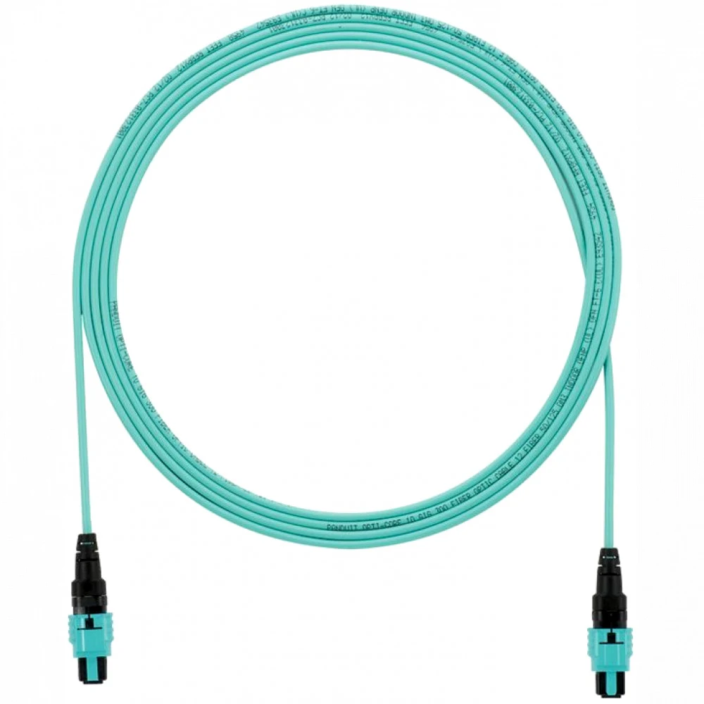 Каб.сборка Panduit FZTRL7N7NBNM010 12x50/125 OM4 PanMPO-PanMPO полярность B 10м LSZH аквамарин