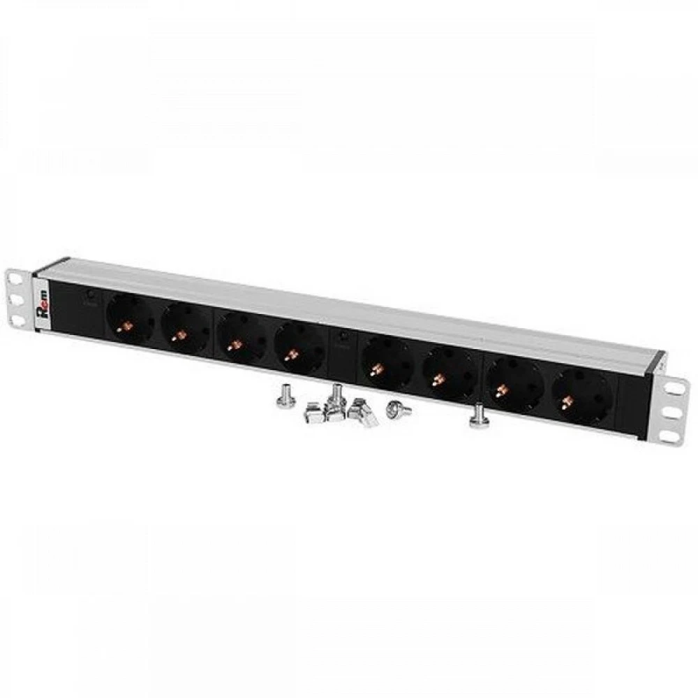 Блок распределения питания Rem IP20 R-32-8S-I-440-K гор.размещ. 8xSchuko базовые 32A клеммная колодка