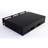 Hyperline FO-19V-2U-6xSLT-W130H30-48UN-BK Бокс оптический универсальный 19" выдвижной, с полкой, от 8 до 48 портов (SC, duplex LC, ST, FC), со сплайс пластиной, без пигтейлов и проходных адаптеров,