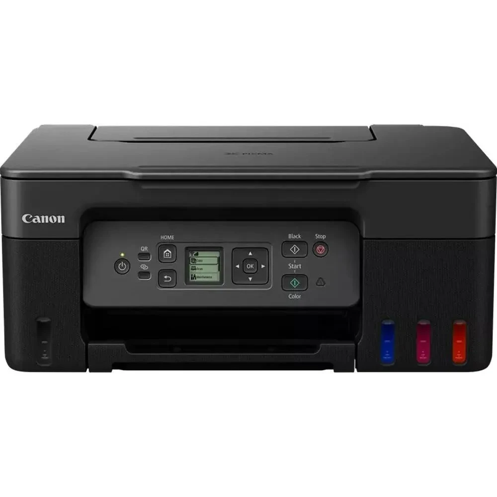 Цветное МФУ, Canon, Pixma G3470, 5805C009AA, Струйное, A4, 11 изобр./мин. (A4), Чернила GI-41, СНПЧ, Подача 100 листов, Планшетный сканер, 1,5 мс/линия, ЖК-экран 1,35", USB 2.0, Wi-Fi, черный