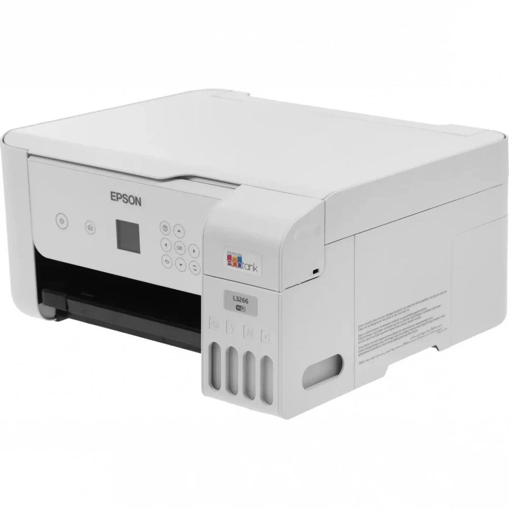 МФУ струйный Epson EcoTank L3266 А4/цвет/33 стр, USB/WiFi, 4 цвета/ чернила 103/ экран 3,7 см/ белый C11CJ664