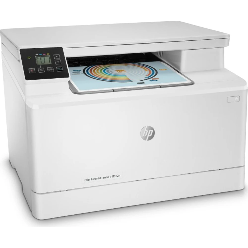 Многофункциональное устройство лазерное HP Color LaserJet Pro MFP M182n (p/c/s ,A4, 16ppm, 256Mb, USB, Fast Ethernet10/100 Base-TX,1 tray 150, cartridge 800&700 cmy in box, Repl. T6B70A) (7KW54A#BBU