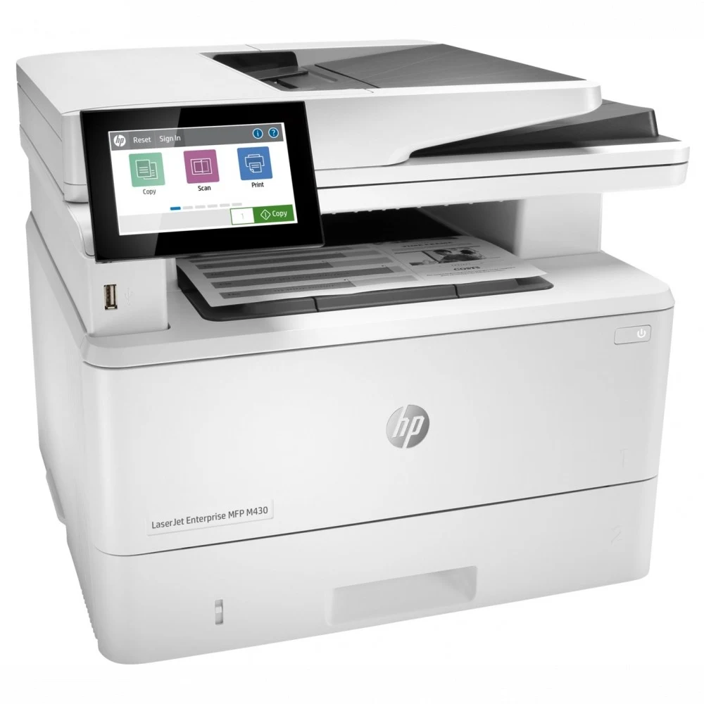 Многофункциональное устройство лазерное HP LaserJet Enterprise MFP M430f (p/c/s/f, A4, 1200dpi, 38ppm (40 HP high speed), 2Gb, 2trays 100+250, ADF 50, USB/GigEth, Duplex, cart. in box 3000)