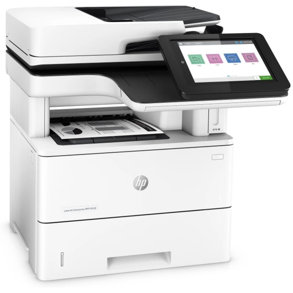 МФУ HP 1PV65A LaserJet Enterprise M528f (A4) Printer/Scanner/Copier/ADF/Fax, 1200 dpi, 43 ppm., 1.75Gb+HDD, 1.2 GHz, tray 100+550 pages, USB+Ethernet, Print+Scan Duplex, Duty 150K pages