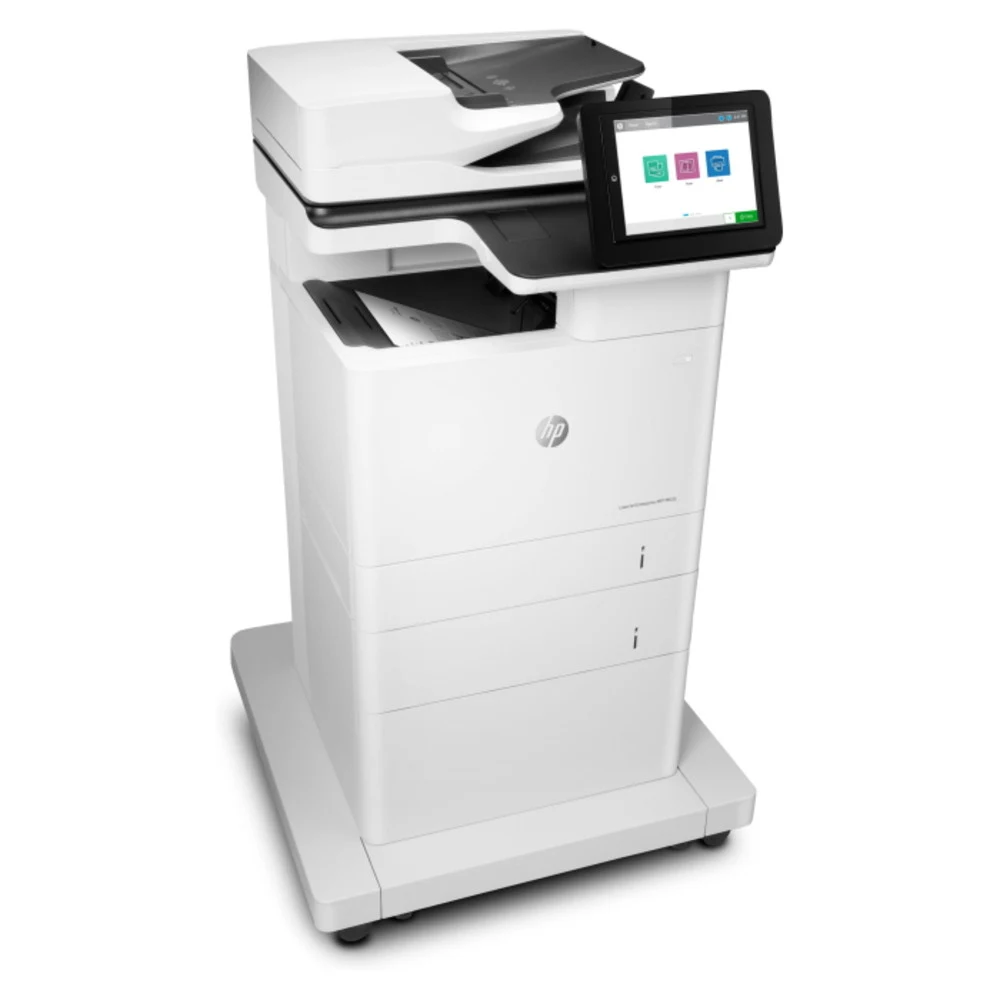 Лазерное многофункциональное устройство HP LaserJet Enterprise MFP M635fht (p/c/s/f, A4,1200dpi,61ppm,1,5Gb,HDD500GBenc,3 trays 100+2х550,ADF150,Duplex,stand,USB/GigEth,cart.10,5k in box)