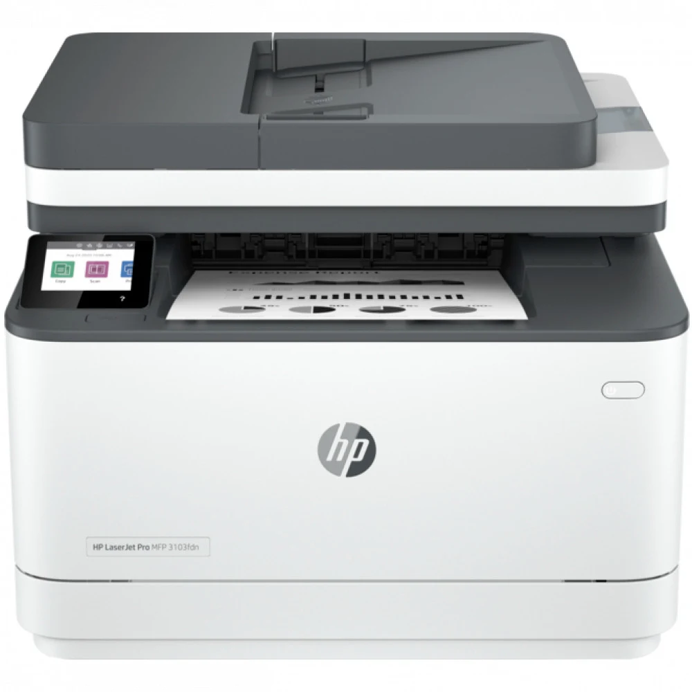 МФУ HP 3G631A LaserJet Pro MFP 3103fdn (A4) Printer/Scanner/Copier/ADF/Fax, 1200 dpi, 33 ppm, 512 MB, 800 MHz, 250 pages tray, Print Duplex, USB+Ethernet, Duty cycle 50000 pages