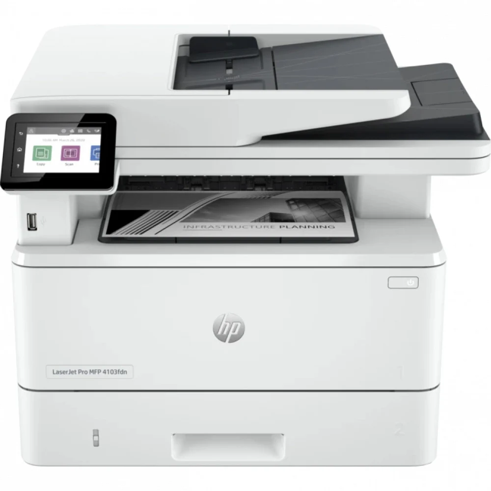 HP LaserJet Pro MFP 4103fdn (2Z628A_B19) {A4, 1200dpi, 38ppm, 512Mb, 1200 MHz tray 100+250 pages USB+Ethernet Prin, старт. картр. 3050стр.}