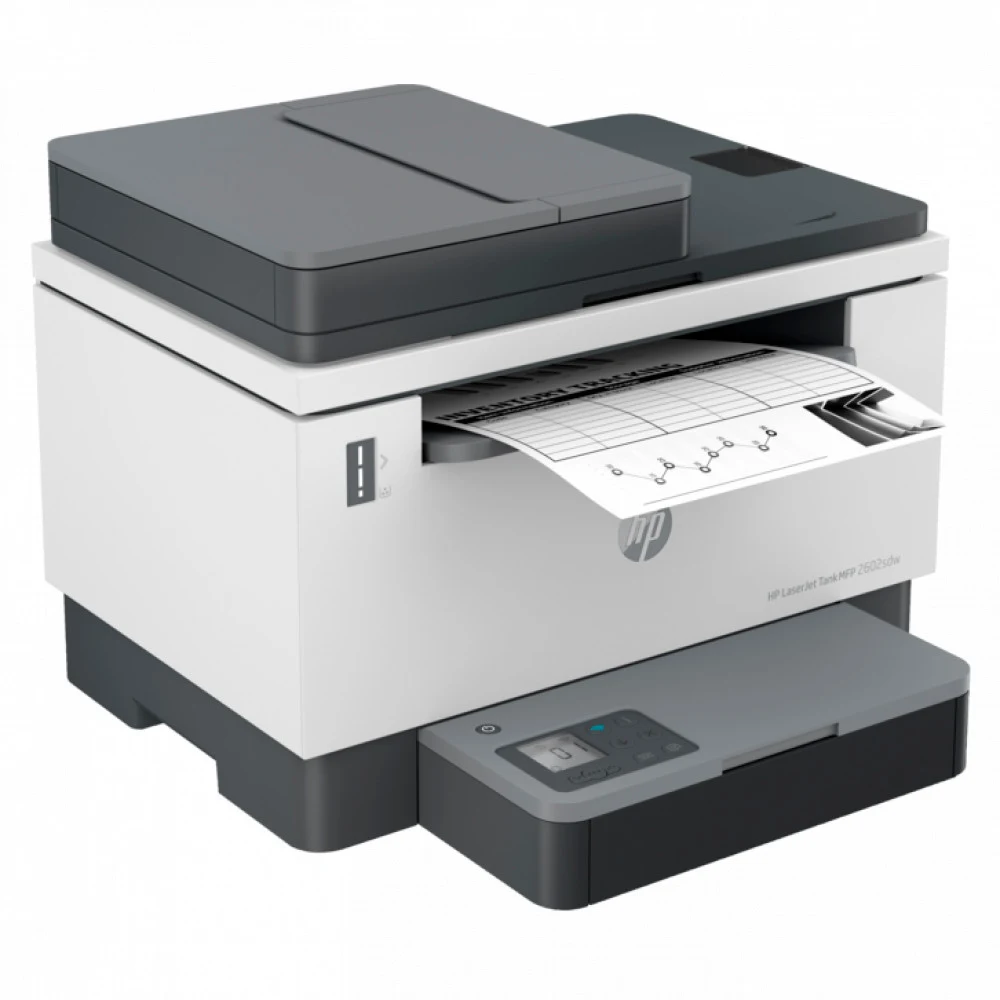 МФУ HP 2R7F5A LaserJet Tank MFP 2602sdw Printer (A4) , Printer/Scanner/Copier, 600 dpi, 22 ppm, 64 MB, 500 MHz, 250 pages tray, USB+Ethernet+WiFi, Duty 25K pages