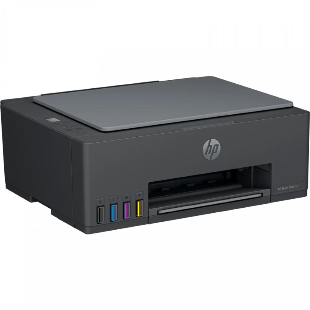 Многофункциональное печатающее устройство HP Smart Tank 581 All-in-One (p/c/s, A4, 4800x1200dpi, CISS, 12(5)ppm, 1tray 100, USB2.0/Wi-Fi, cartr. 6,000 pages black & 6,000 pages color in box)