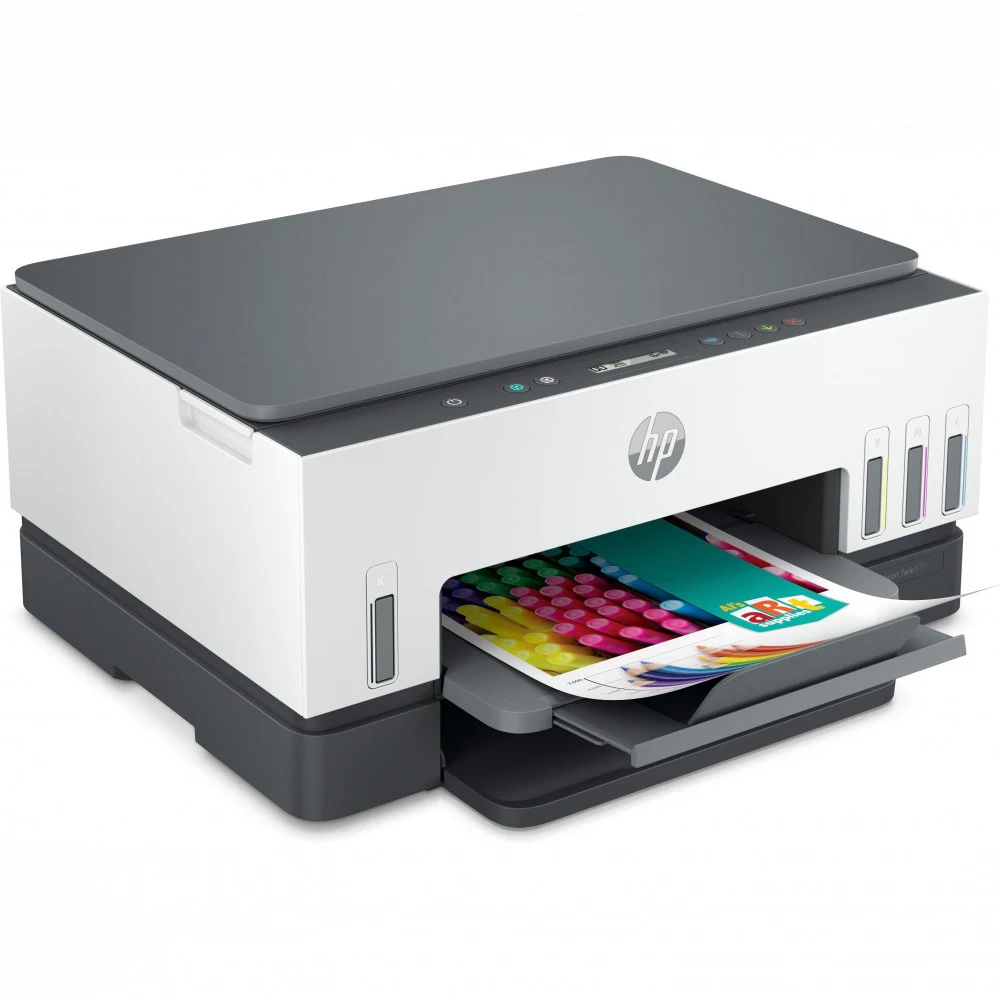 МФУ струйный HP Smart Tank 670 (A4, принтер/копир/сканер, 1200dpi, 22чб/21цв ppm, 128Mb, Duplex, СНПЧ, WiFi, Bluetooth LE, USB) (6UU48A)