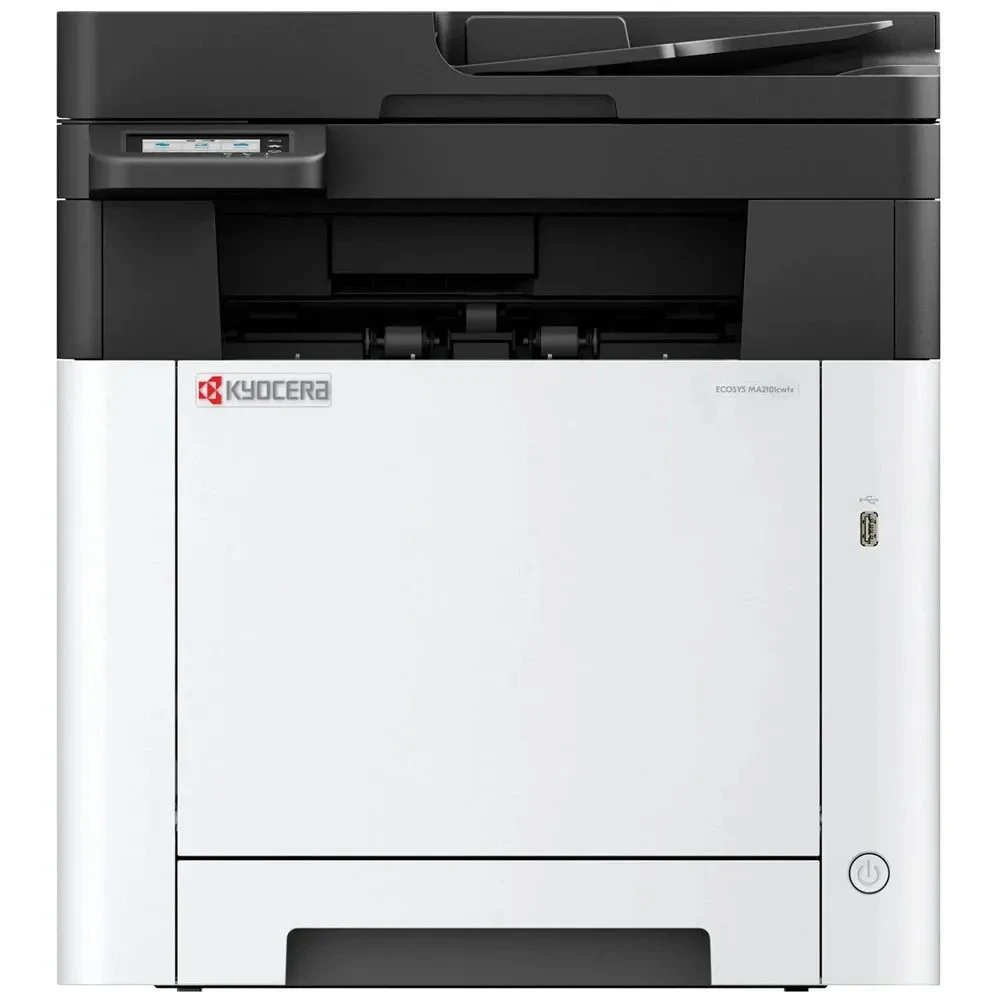 МФУ лазерное Kyocera ECOSYS MA2101cfx (A4), цветное, Printer/Scanner/Copier/Fax, 1200x1200 dpi, 21 ppm, 1 Gb, 1 GHz, tray 50+250 sheets, ADF 50 sheets, USB+Ethernet, Duplex, 2.7" touchscreen, drum 1