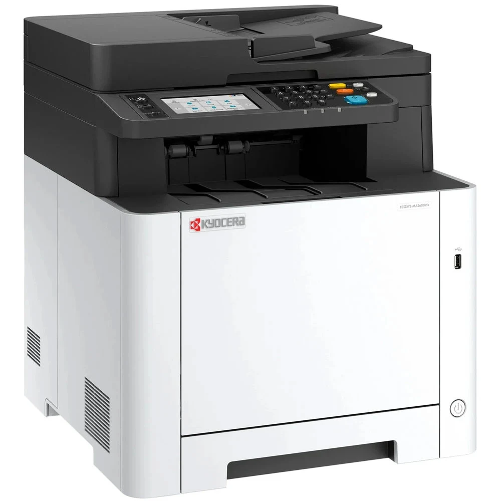 МФУ Kyocera ECOSYS MA2600cfx P/C/S/F Цв.лазерный А4, 26 стр/мин, 1200 dpi, 512Mb, USB,Network, дуплекс, автоподатчик, старт.тонер. (незначительное повреждение коробки)
