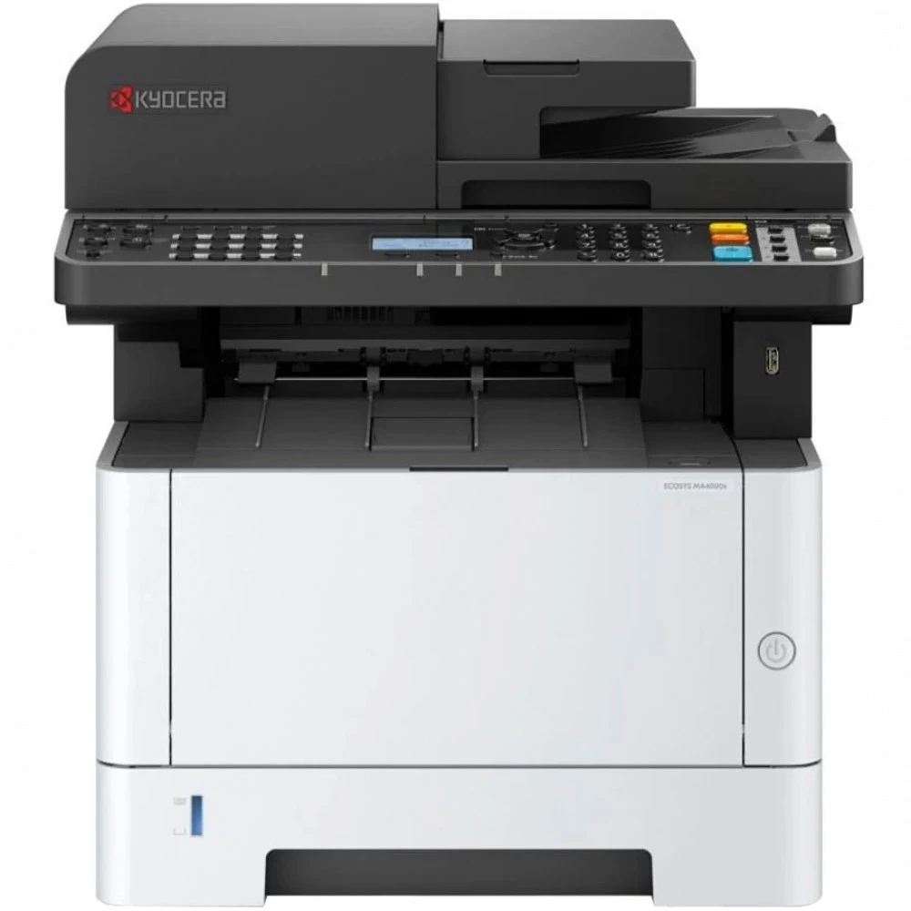 МФУ Kyocera ECOSYS MA4000x (Азия) , P/C/S, ч/б, A4, 40 стр/мин, 1200x1200 dpi, 1024 Мб, USB 2.0, Network, 250 л., Duplex,старт.тонер орг.тонер TK-1275)+купить вилку (незначительное повреждение короб