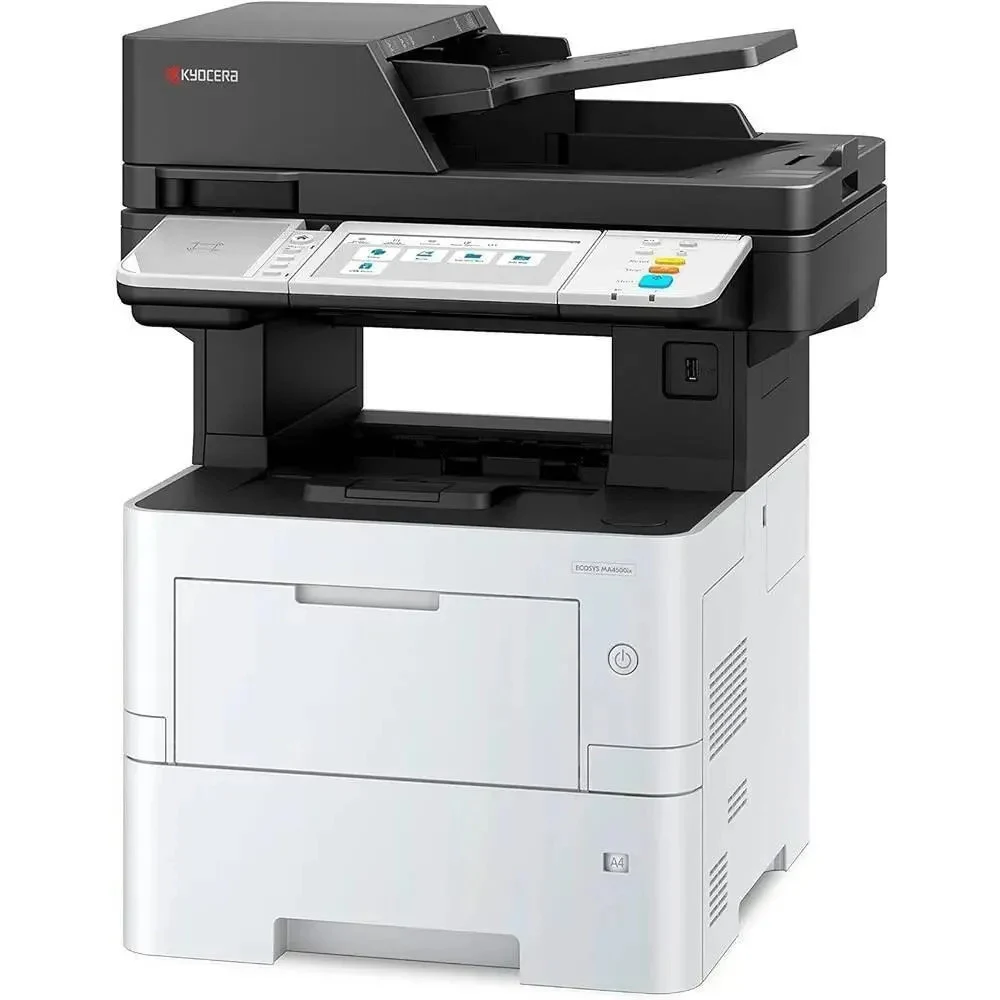 МФУ лазерное Kyocera ECOSYS MA4500ix (A4), монохромное, Printer/Scanner/Copier, 1200x1200 dpi, 45 ppm, 1.5 GB, 1.4 GHz, tray 100+500 sheets, RADF 75 sheets, USB+Ethernet, Duplex, EcoPrint, 7" touchs