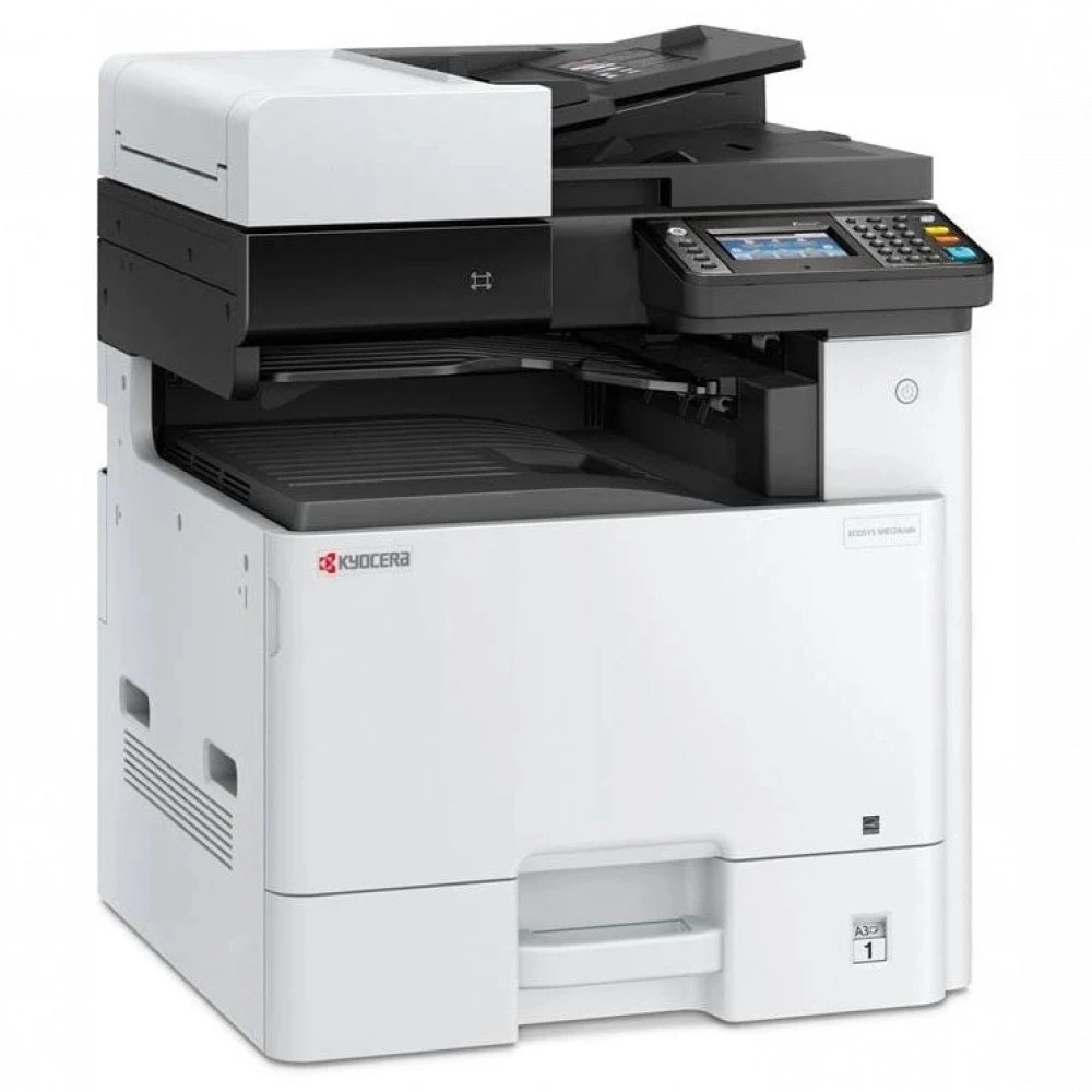 МФУ Kyocera M8124cidn(Азия, аналог 1102P43NL0)P/C/S,А3,24/12(A4/A3),1200x1200 dpi, 1,5 Гб, USB 2.0, Network,лоток 500 л., Duplex, базовый 3000/1500(BK/CMY) орг. тонер Tk-8110)+купить вилку питания R