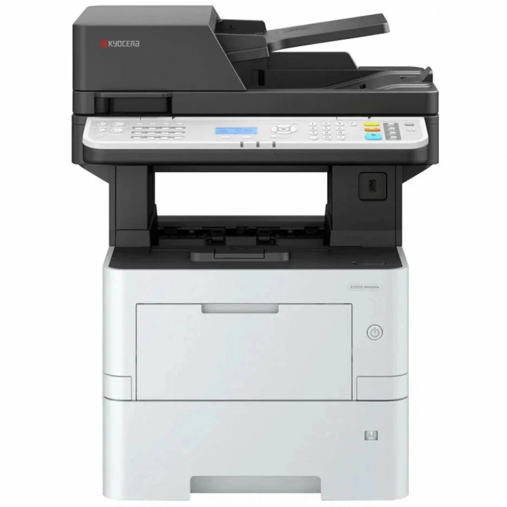 МФУ лазерное Kyocera ECOSYS MA4500x (A4), монохромное, Printer/Scanner/Copier, 1200x1200 dpi, 45 ppm, 1 GB, 1.2 GHz, tray 100+500 sheets, RADF 75 sheets, USB+Ethernet, Duplex, EcoPrint, drum 300k, s