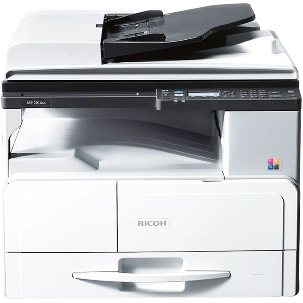 417378 - МФУ Ricoh MP 2014AD, A3, 256Мб, 20стр/мин, дуплекс, GDI, ARDF50, LCD-экран, 1 лоток на 250л, цветной сканер, в комплекте тонер на 4000стр и девелопер, запуск АСЦ, официальная гарантия RICOH