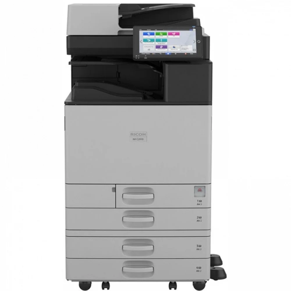 Цветное лазерное МФУ Ricoh IM C2010, 20 стр./мин. (копир, принтер, сканер) реверсивный автоподатчик 100л, дуплекс, две кассеты по 550листов, ручной лоток 100л, память 6Гб, жесткий диск SSD 250 Гб, с