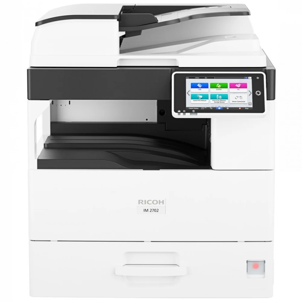 418146 - МФУ Ricoh IM 2702, A3, 2Гб, 27стр/мин, дуплекс, PCL, СМАРТ-панель 10,1, GigaLAN, WiFi, ARDF100, стартовый тонер 4000стр, самозапуск, официальная гарантия RICOH 1 год (EOL)