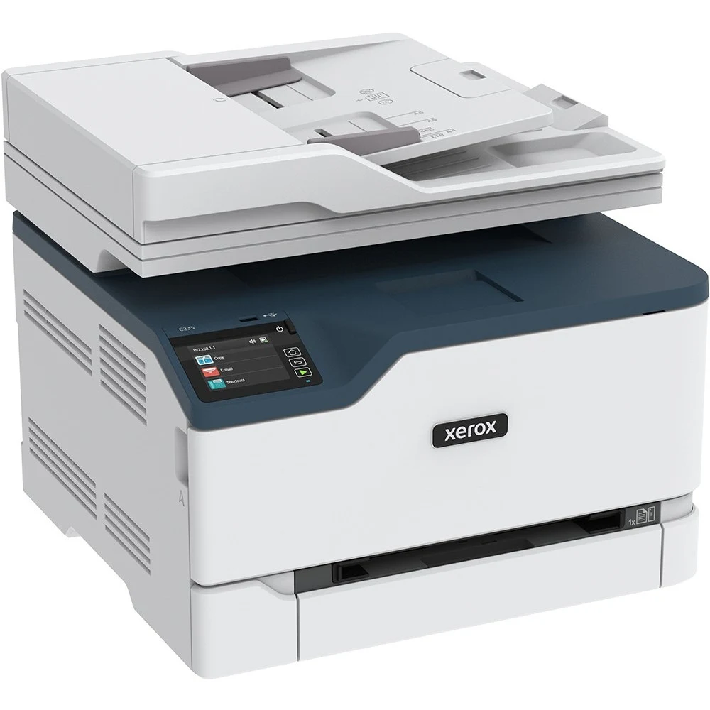 МФУ Xerox C235V (C235V_DNI) (А4, цветное, принтер/копир/сканер/факс, 22 стр/мин., 512 Мб, cpu 1 ГГц, 600x600 dpi, Network, USB 2.0, Wi-Fi, Duplex, ADF, нагрузка до 30K, комплект тонеров на 500 стр.)