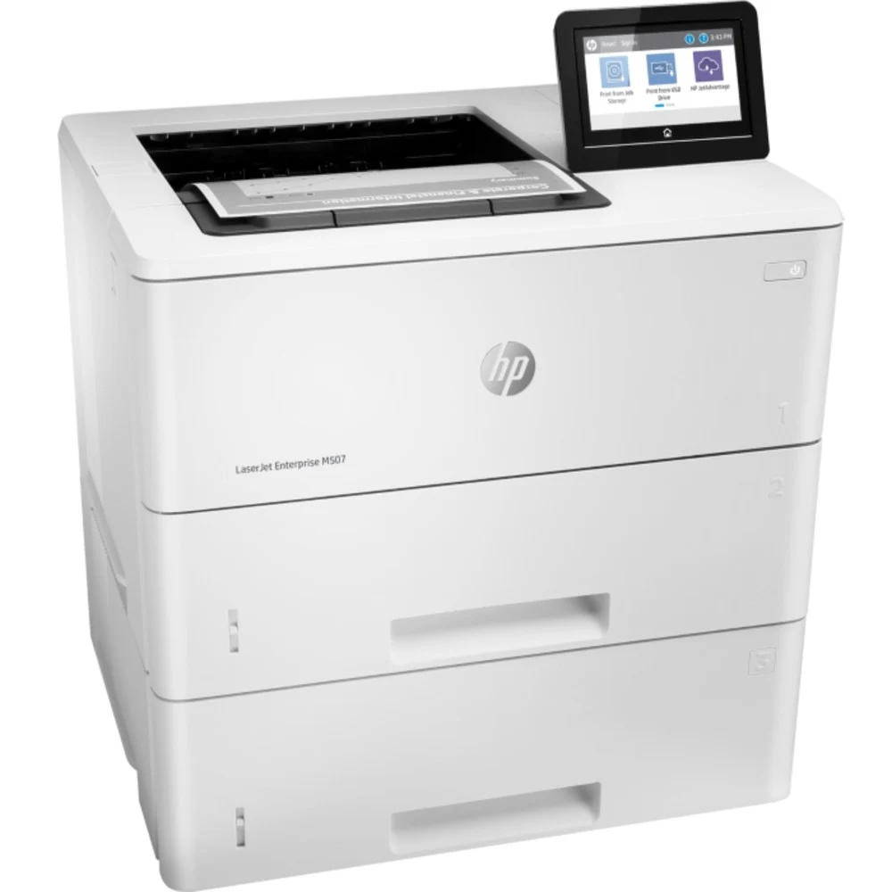HP LaserJet Enterprise M507x Printer (A4) 1200 dpi, 43 ppm, 512MB, 1.2Ghz, tray 100+550+550 pages, Duplex, USB+Ethernet+WiFi Direct, Duty 150K pages, Cartridge CF289A/X/Y