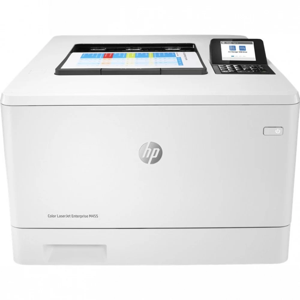 Принтер HP Color LaserJet Ent M455dn (цв., A4, 600 dpi, 27 ppm, 1250Mb, 2,7" TFT-LCD, HP LaserJet, черный (~2400 стр), Duplex)