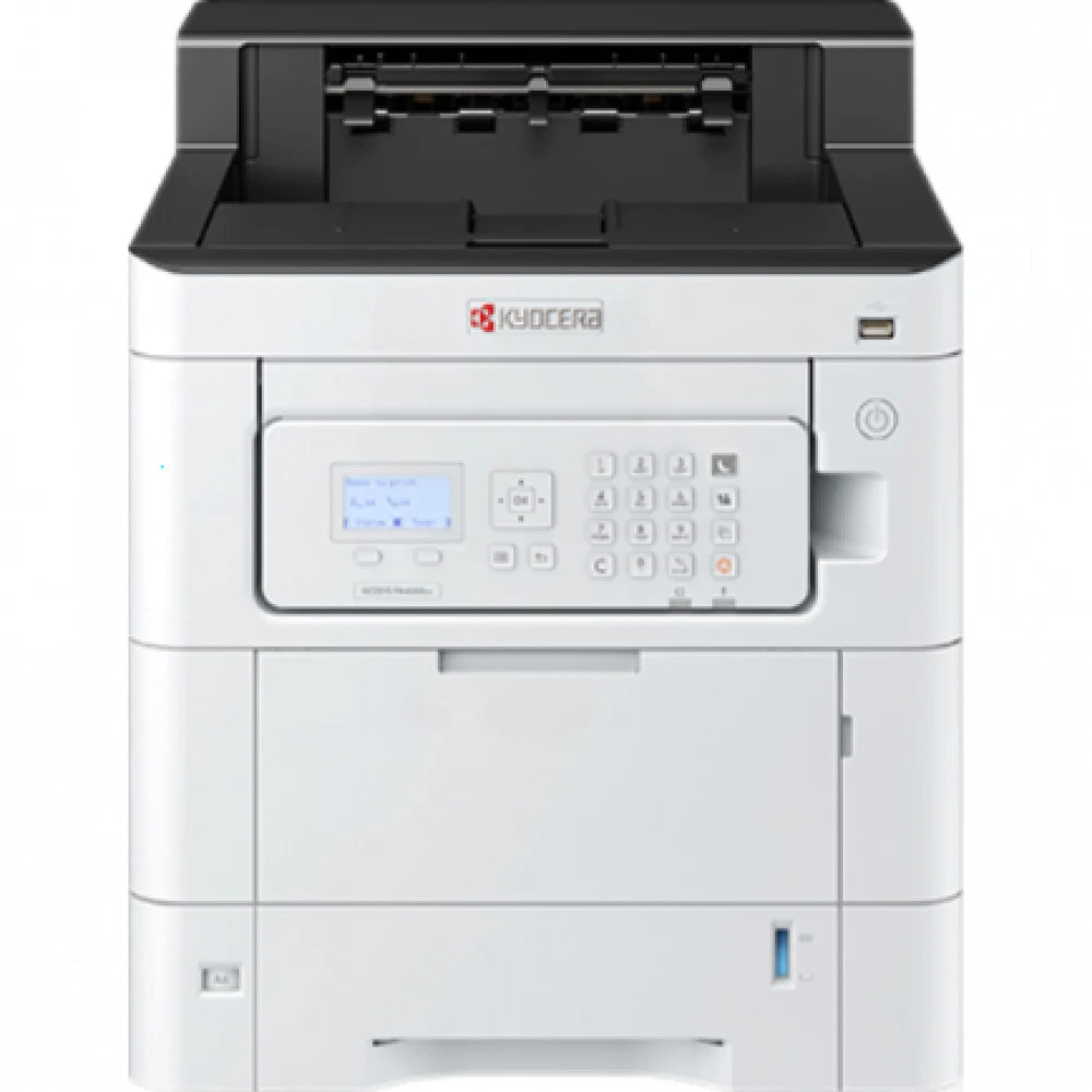 Принтер лазерный цветной Kyocera ECOSYS PA4500cx (A4) 1200 dpi, 45 ppm, 512Mb (max. 2,5Gb), Dual core 1.4GHz, USB 2.0 Ethernet USB Host x2 Wireless LAN (optional), tray 500+100 (max.2600) page, Tone
