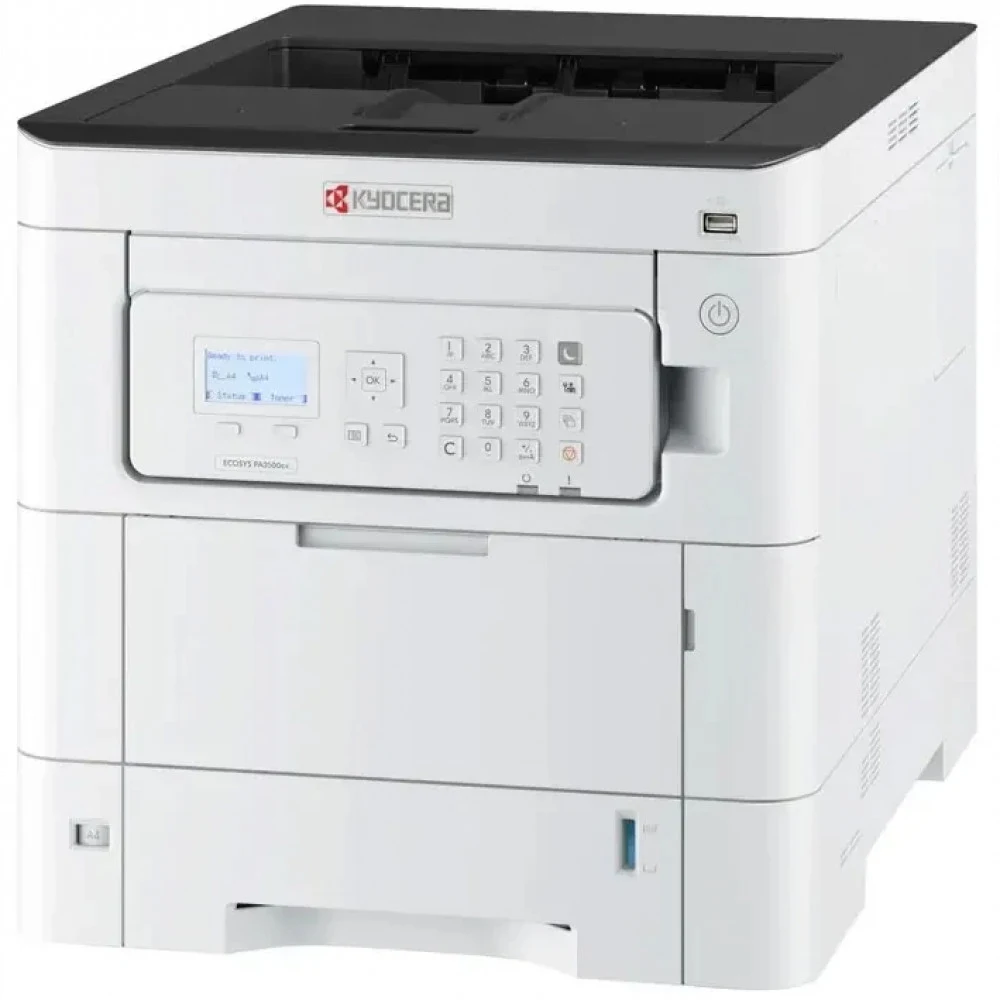 1102YJ3NL0_D - Цветной принтер Kyocera PA3500cx (А4,35ppm,1200dpi,1024 Mb,1*500 лист.,DU,Сеть,USB 2.0,старт.компл.) гарантия 1 год (замена P6230cdn)