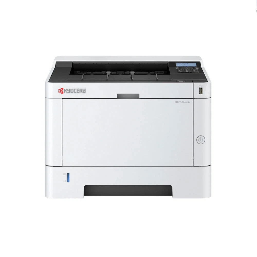 Принтер лазерный Kyocera ECOSYS PA4000x А4, черно-белая печать, 40 стр/мин, 1200х1200dpi, 1024 МГц, 512 Мб, нетАПД, 250+250, USB, стартовый картридж (ч/б) 3600 стр, белый корпус, (110C153NL0)