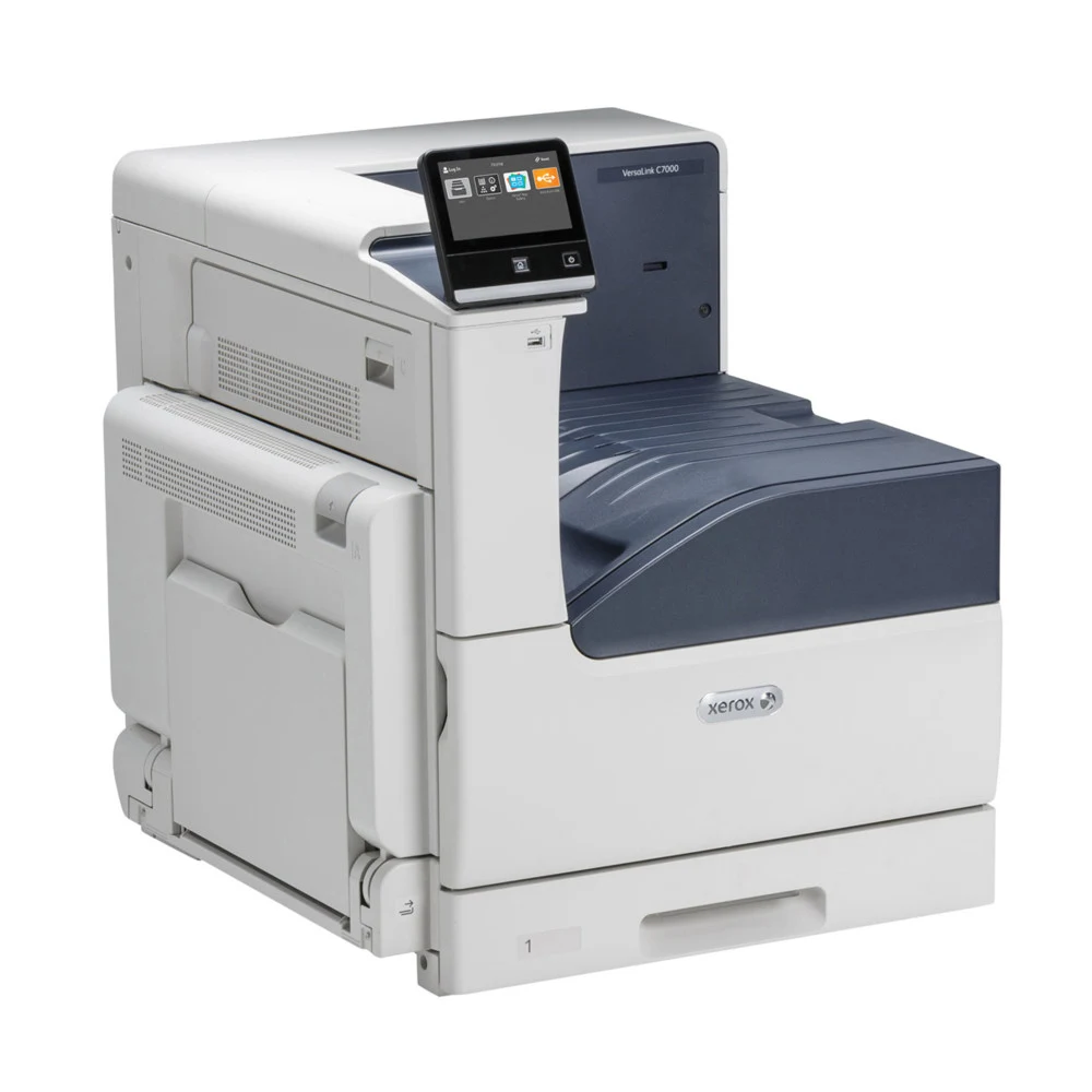 Цветной принтер, Xerox, VersaLink C7000N, A3, HiQ LED, 35/35 стр/мин (A4)/ 19/19 стр/мин (A3), Нагрузка (max) 153K в месяц, 520+100 стр. - стандартная емкость лотков подачи, 1.05GHz DualCore, 2GB, P