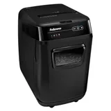 Шредер, Fellowes, AutoMax 200C (FS-46536), Уровень секретности P-4, Фрагмент 4х38мм., Подача: 10 лист., Автоподача: 200 лист., Ёмкость корзины 32 л., Автореверс, Уничтожение скобов, пл. карт, скрепк