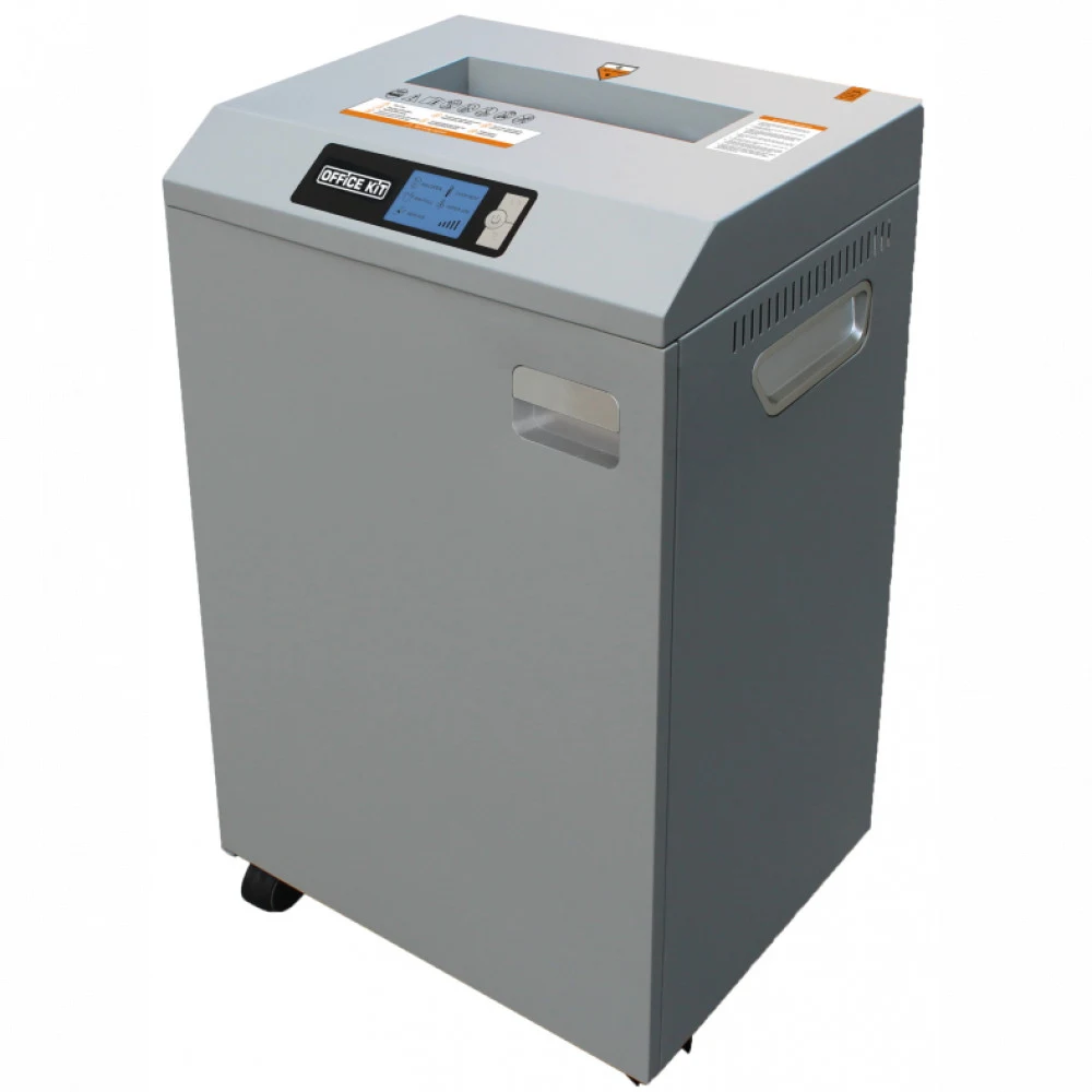 Уничтожитель документов Office Kit S600 0,8x5 (перекрестный, P-7, уничтожает 5 листов, корзина 60 л, реверс, цикл работы 30 мин, остановка при заполнении, защита от перегрева, ролики)