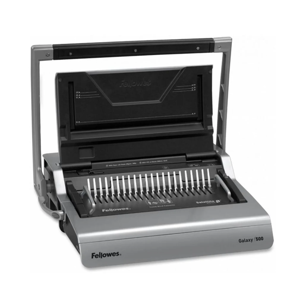 Fellowes® Переплетчик GALAXY на пластиковую пружину, сшивает до 500 лст., перфорирует 25 лст., Satelite System™