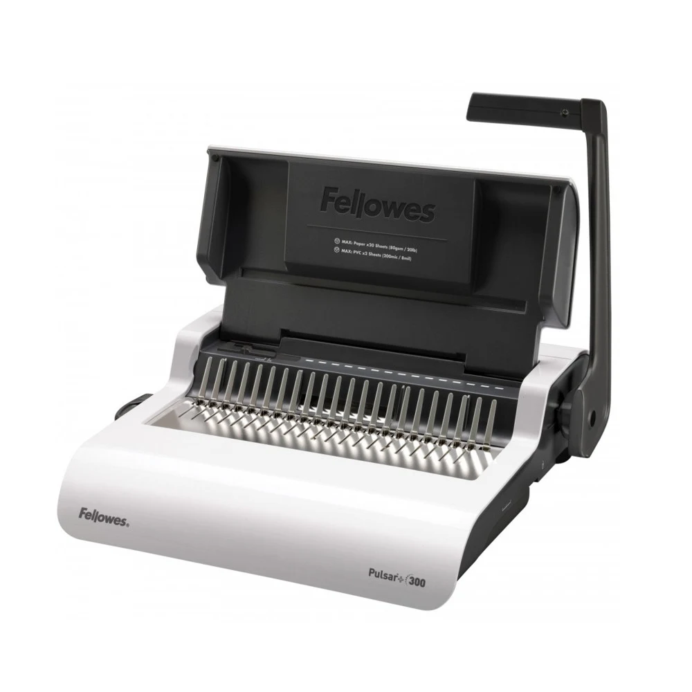 Переплетчик, Fellowes, PULSAR+ (FS-56276), на пластиковую пружину, сшивает до 300 лист., перфорирует 20 лист., Белый