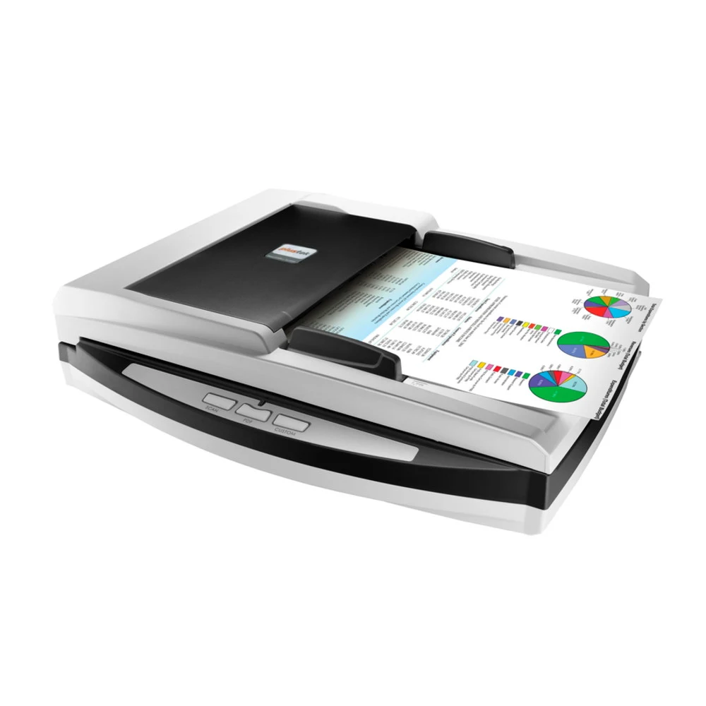Сканер ADF дуплексный Plustek SmartOffice PL4080 Универсальный документный сканер для офисов - формат A4 - двухсторонее сканирование со скоростью 40 стр./80 изобр. в минуту - автоподатчик на 50 лист