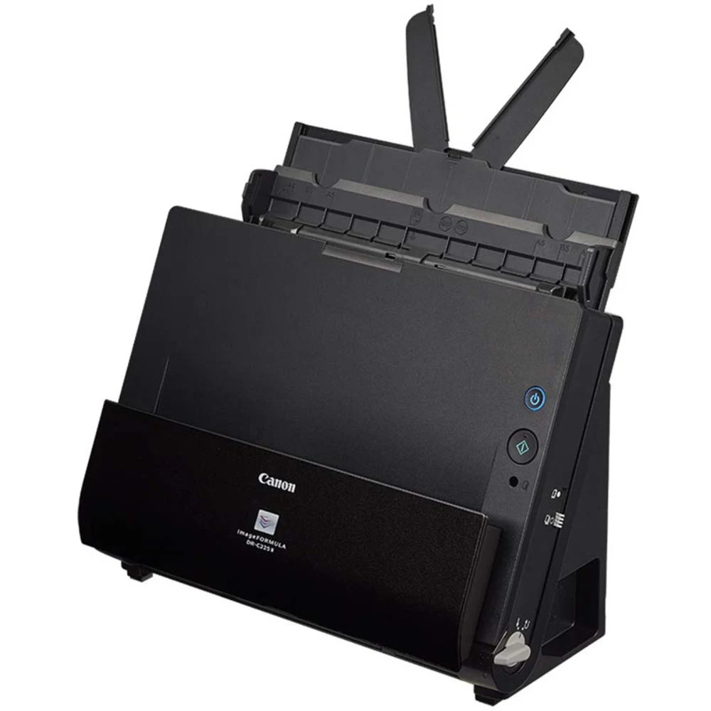 Сканер Canon image Formula DR-C225 II (3258C003) A4 черный Емкость лотка для подачи бумаги: 45 листов Сканирование Тип сканера: протяжный Тип сканирования: цветное Технология сканирования: CIS Скоро