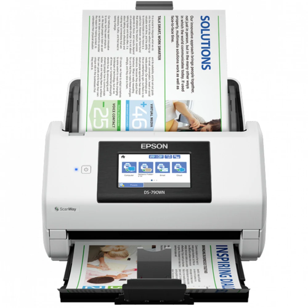 Сканер протяжный Epson WorkForce DS-790WN (B11B265401) A4 белый
